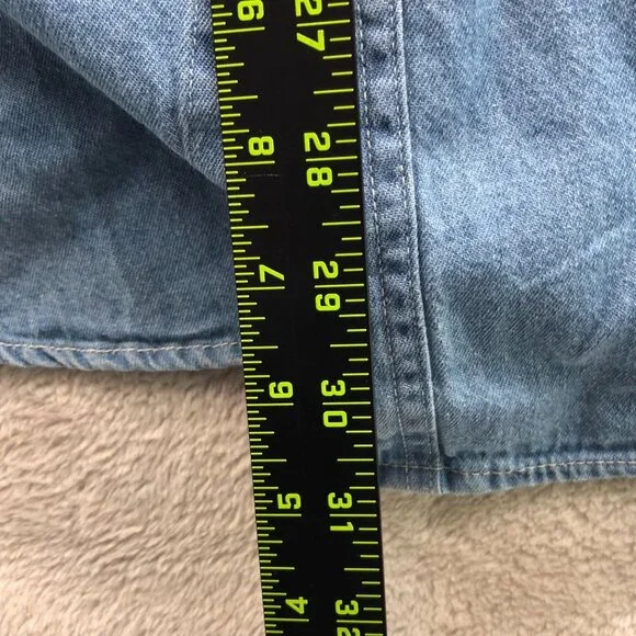 Bit & Bridle Men's Chambre Shirt XL Sleeveless Button Up Pocket Blue Denim Casua - Picture 5 of 15